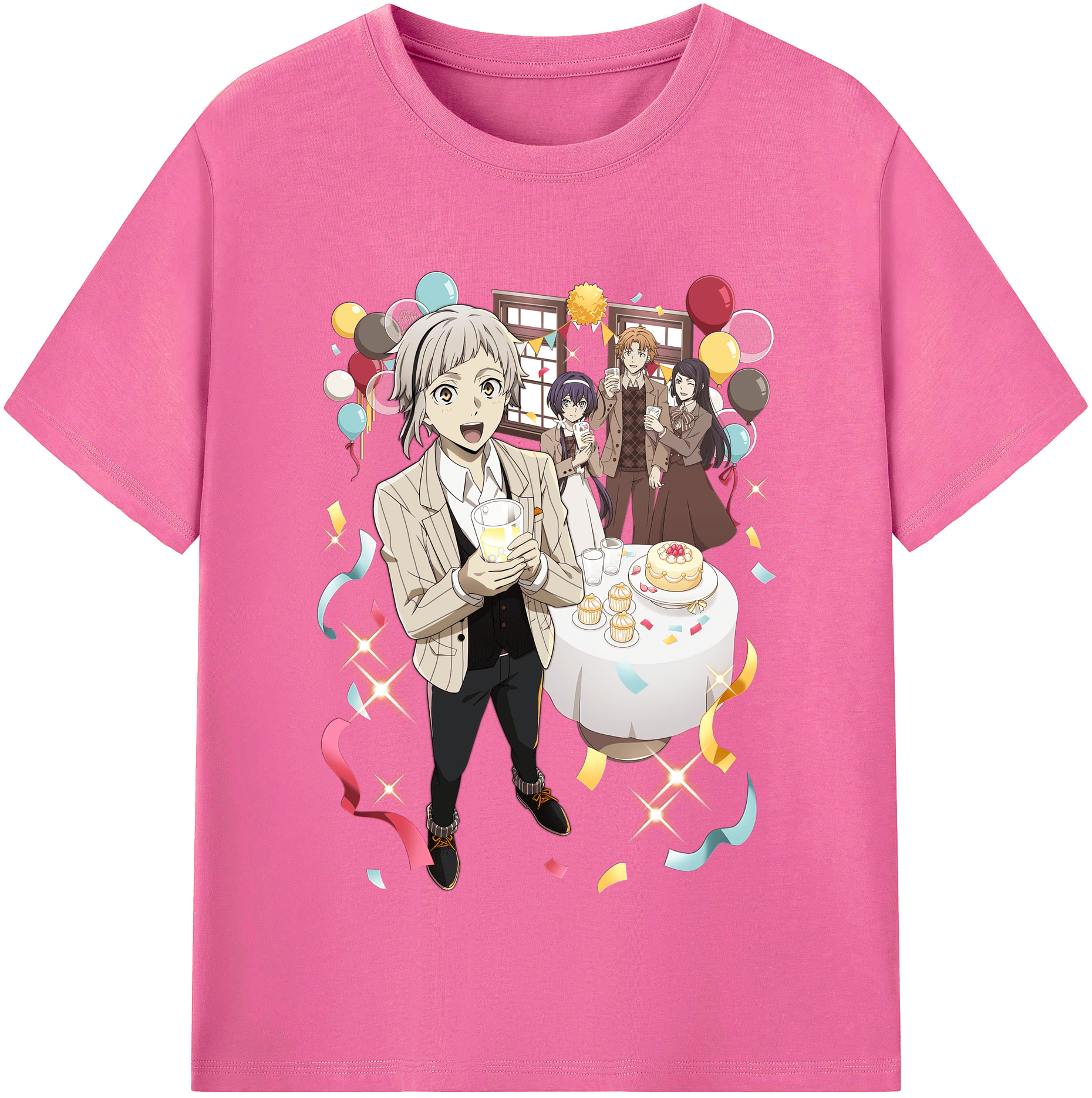 （画像用） 文豪ストレイドッグス Bungo Stray Dogs レディースカジュアルプリントTシャツ（綿100％）
